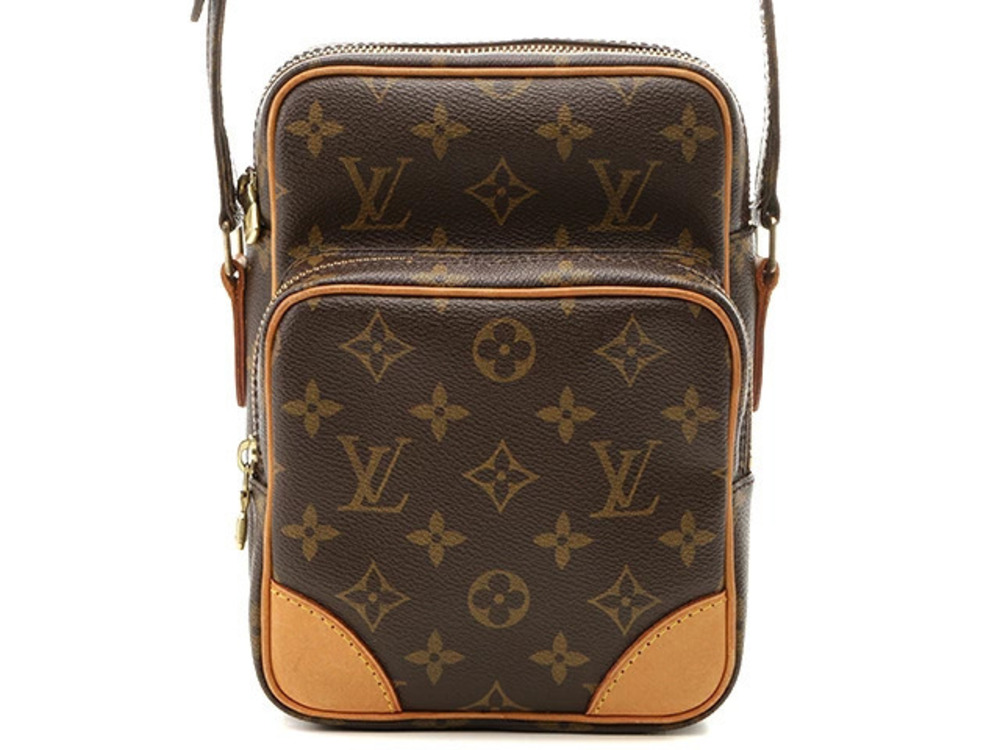 LOUIS VUITTON Amazon Crossbody Leather Bag Brown